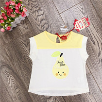 Attachments MILIBAM rice class childrens clothing MBRA72403A summer T-shirt cotton top value smart girl