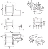 EPC13 Transformer Magnetic Core High Frequency Skeleton Single Groove Horizontal 4 2 20 Packs