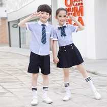 Kindergarten Garden Uniform Summer Clothing Short Sleeves Pure Cotton Banswear Suit Inlun Wind Elementary School Kids Summer School Uniforms Customised