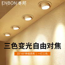 Zoom spot light Recessed led ceiling light cob Weevil light Clothing store Bulls eye light Aisle Corridor Household downlight