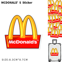 McDonalds Tide Card Stickup Waterproof Suitcase Stickler Personality Tide Card Notebook Suitcase With Skateboard Pull Rod box
