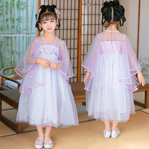 Girl Han costume improved version of dress summer dress children super fairy tang outfit big girl spring summer dress