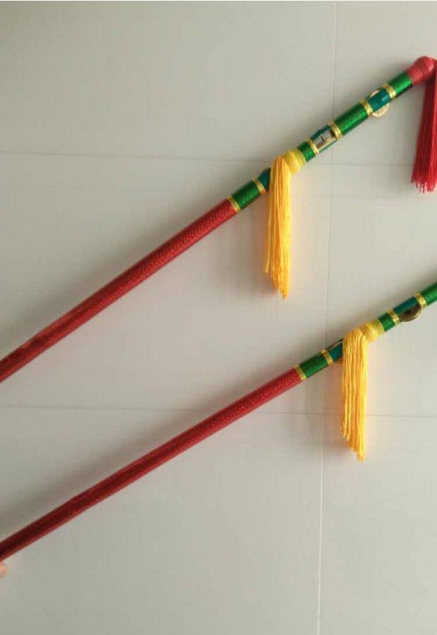 广场舞两根包邮打钱杆连响花棍莲湘舞霸王鞭金钱棒铜钱杆莲厢运动