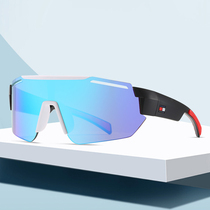 Mens colorful cycling glasses outdoor bicycle sunglasses European and American trend sunglasses cool and integrated wind proof