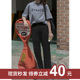 Hello Cannon Straight high waist casual pants female 2020 spring and summer new Hong Kong flavor loose loose thin wide leg pants Hello Cannon Straight high waist casual pants female 2020 spring and summer new Hong Kong flavor loose loose thin wide leg pants