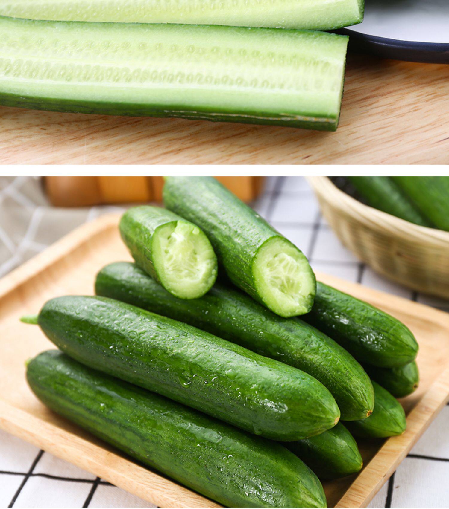 新鲜现摘水果小黄瓜青瓜海阳白玉荷兰东北旱当季蔬菜生吃5斤装_91秒券