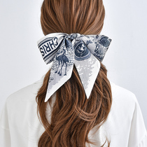 Summer slender long tie Hand bag tie bag handle tie band Joker scarf ribbon womens small silk scarf hair band