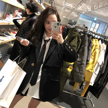 MLS casual black small blazer womens spring 2020 new Korean loose Joker short suit jacket