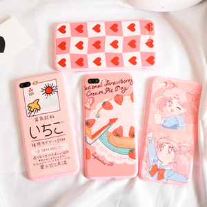 苹果8手机壳iPhone7抖音网红日系少女心6splus可爱萌粉嫩X动漫套