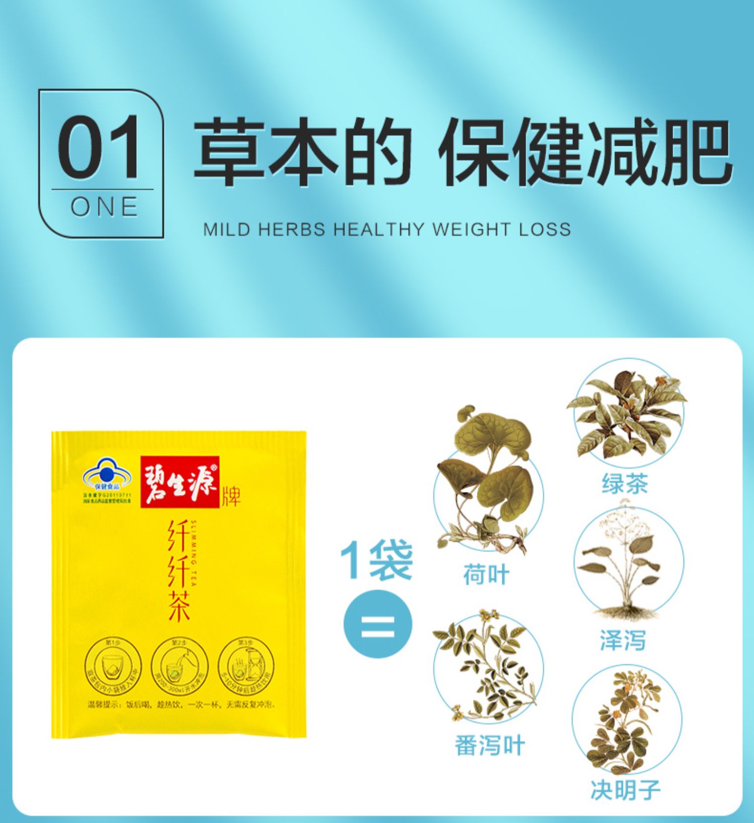 全身燃脂减肥茶150g*2盒