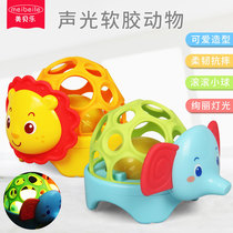 Meibele Baby Hand Grab Ball Teether Rattle 0-3-6-12 months sound and light animal toy baby 1-3 years old