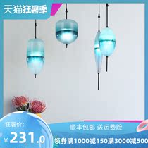 Nordic postmodern simple restaurant chandelier Personality creative single head gradient glass cover Industrial hotel living room lamps