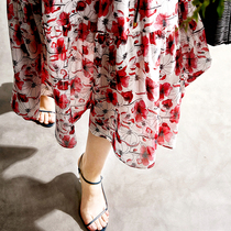 Jung Mei (QZ0525183) Exclusive enthusiasm French style Romantic Real Silk Dress Harness with lamb leather waist rope