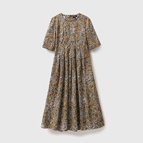 Jung Mei (QZ0226876) Spring Summers new Grand M Japanese combed cotton digital printed dress dress