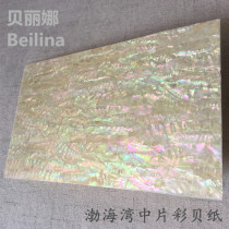 Factory Direct Selling Bohai Bay Middle Sheet Natural Color Bay Paper Snail Platinum Lacquer Painting Carved floral inlaid featured process decorative material