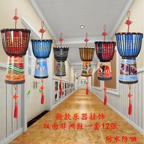 Kindergarten corridor classroom creative hanging decoration wooden pipa hanging decoration traditional national culture Chinese style hanging decoration
