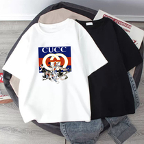 Brand Discount Womens Clothing Special Cabinet Withdrawal Cabinet Clear Cabin Summer White Pure Cotton Loose Large Version Short Sleeve T-Shirt Male and female