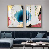 The Liu Golden Years Light Extravagant Atmosphere Living-room Two Couplets Paintings Abstract Art Sofa Background Wall Decoration Painting Xuanguan Hung Painting