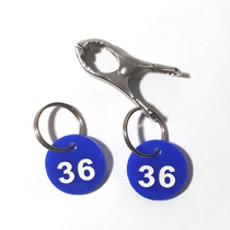 Custom Malatang number plate clip key bracelet hand ring digital number plate storage card Sauna bathing hand card