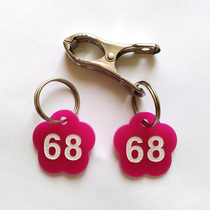 Custom acrylic digital number hand card key storage Sauna bath rub bath Malatang number plate sticker