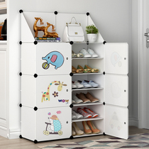 Simple shoe cabinet home with large capacity of locker under the stairs at the door