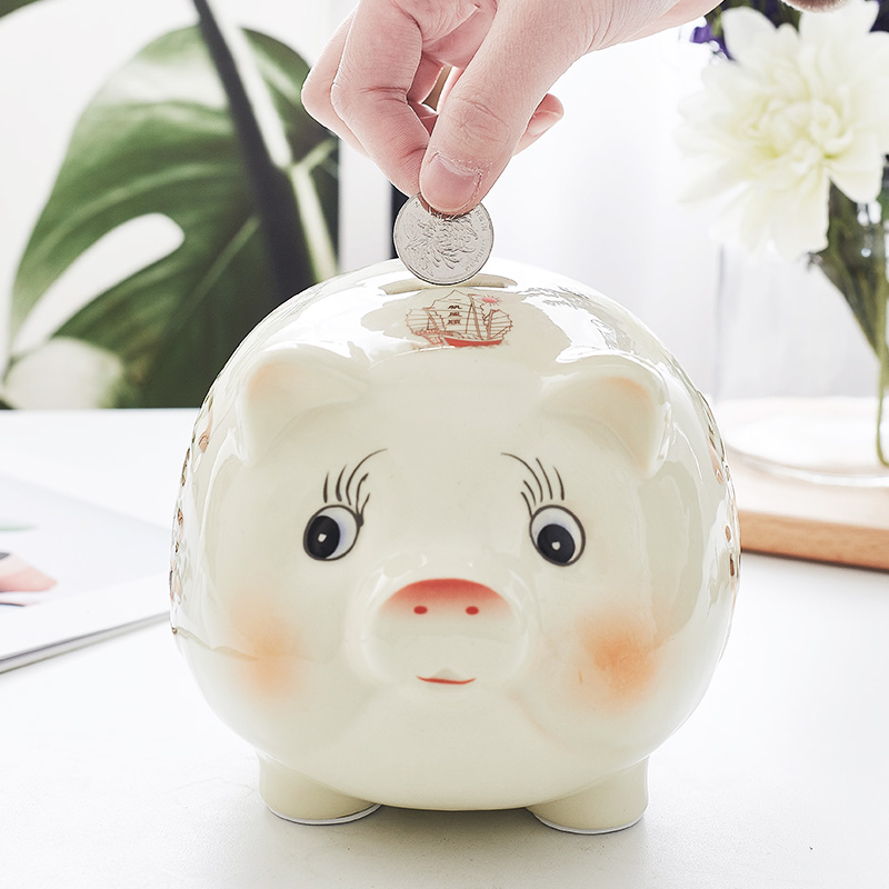 Piggy bank express boy children web celebrity pig adults with a home not desirable ceramic store money Piggy bank