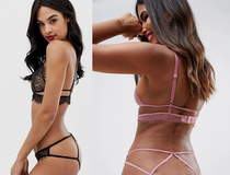 High Street AS ultra-light eyelash lace ultra-thin sexy buttocks two-piece set LENA series UK4-18