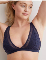 American AE vest French triangle cup ultra-thin summer bra without steel ring underwear women XS-XL