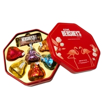 Hersheys Good Time Kiss Chocolate 6 tablets 2 rows of flamingo iron box gift box wedding candy