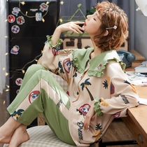 Yuezi clothing 3 months cotton pregnant women pajamas spring and autumn postpartum feeding pregnant women nursing home clothing Summer 2