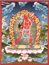 The portrait of the Buddha is bound to the Buddha painting Tantric Vajra Yoga mother photo paper double-sided plastic packaging Om Banza Sa Duo Hum 001