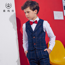 children's dress men's piano performance vest suit flower children's dress host show boys' dress trendy