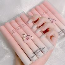 LEADUU Lido small pig head velvet lip glazed five sets of kit-box velvet foggy surface affordable student Affordable Student small crowdsourced