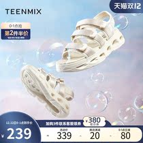 Tianmei sandals womens pine cake bottom casual sports sandals small clouds thick bottom Velcro dad sandals summer New