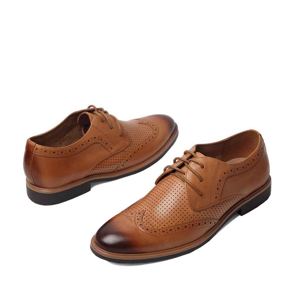 tata/他她夏季专柜同款布洛克款式休闲男皮鞋f7720bm6