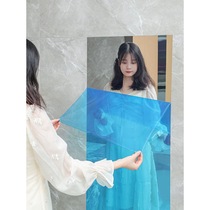 Glass stickers are not afraid of the full-body mirror bedroom that can be attached to the wall with soft plastic wall hanging mirror panels