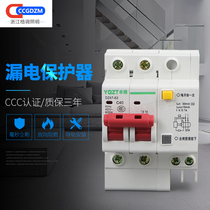 Leakage protector DZ47LE-2P10A~63A total switch with leakage protector Household total switch overload short circuit