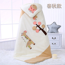 Newborn quilt Pure cotton newborn baby holding quilt spring and autumn and winter thickened summer thin quilt swaddling baby supplies