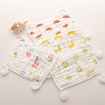 Square mask type strap bib Baby newborn 8-layer high density cotton lace-up bib baby saliva towel