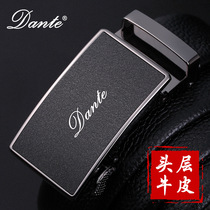 Belt mens leather automatic buckle pure cowhide business leisure young people Korean version of wild tide young mens pants belt