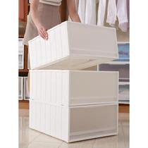 Wardrobe storage box Drawer storage box Plastic clothing finishing box High and narrow clothes storage box storage cabinet