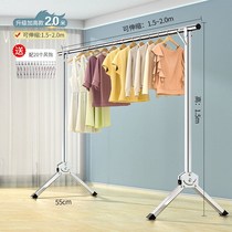 Stainless steel stretching clothes frame on the floor vertical outdoor plus coarse drying frame household folded clothes 3