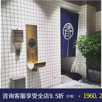 Small house hanging wall washing basin bathroom brass Nordic same restaurant hotel wall wash pool