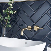 All copper concealed wall hot and cold faucet brass light luxury Nordic bathroom wash basin basin faucet