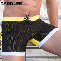 TADDLEE swimming trunks mens flat corner quick-drying hot spring loose size anti-embarrassing swimming trunks fashion size swimwear
