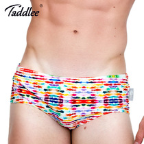 TADDLEE fashion quick-drying swimming trunks mens hot spring seaside beach small flat corner mens swimsuit adult low waist