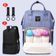 Mother bag, mother and baby bag, portable father bag, multifunctional large-capacity backpack, out fashion treasure mother backpack Korean version Mother bag, mother and baby bag, portable father bag, multifunctional large-capacity backpack, out fashion treasure mother backpack Korean version