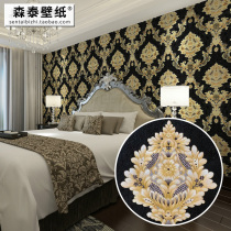3D deep embossed three-dimensional European living room TV background wall wallpaper bedroom luxury retro European flower hotel wallpaper