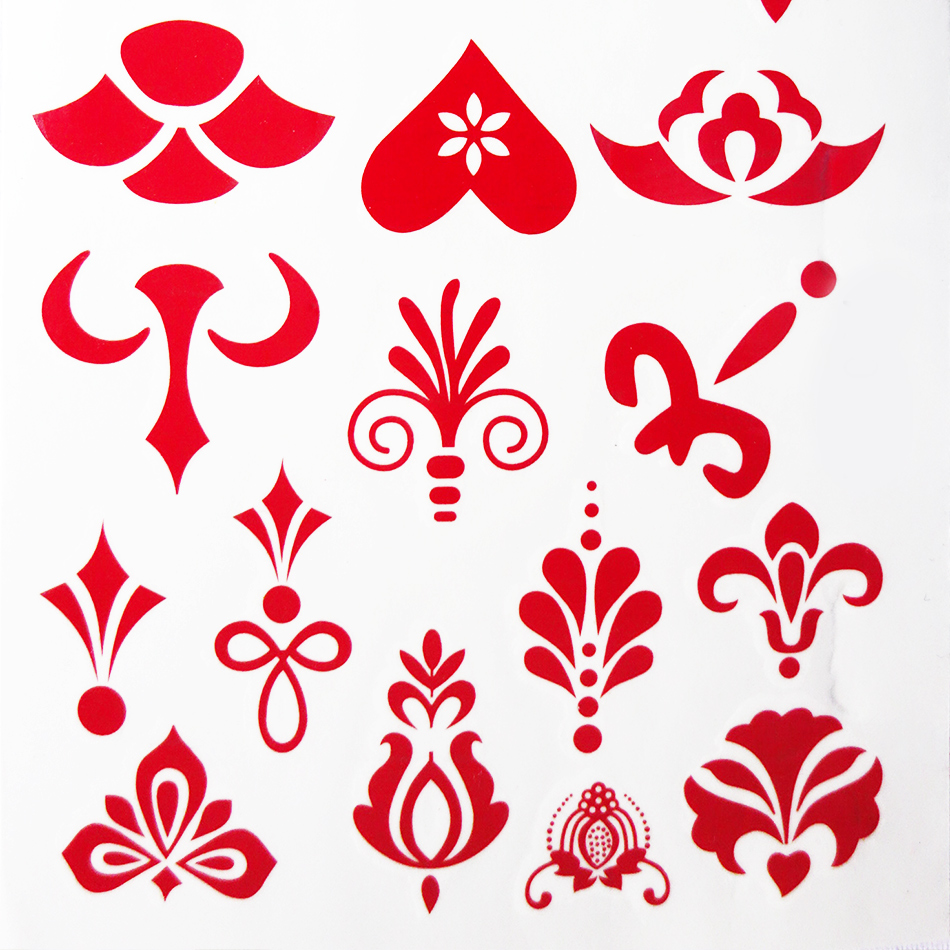 如梦霓裳汉服配饰花钿眉心贴唐朝妆容纹饰防水女士纹身贴纸多款