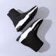 ເກີບ Elastic socks ເກີບພາຍໃນຂອງແມ່ຍິງຄວາມສູງເພີ່ມຂຶ້ນຂອງເກີບແມ່ຍິງໃນພາກຮຽນ spring ແລະດູໃບໄມ້ລົ່ນໃຫມ່ 2023 ສູງເທິງ fly knit slip-on ເກີບກິລາສັ້ນ Paris